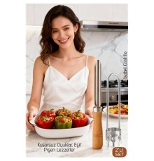 Paslanmaz Çelik 2’li Profesyonel Kabak ve Dolma Biber Oyacak Seti - Gurme Tasarım