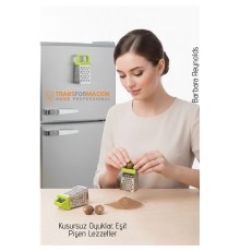 Mıknatıslı Mini Rende 5 cm – Paslanmaz Gurme Baharat Rendesi & Buzdolabı Magneti