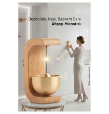 Ahşap Kapı Çanı - Deprem Zili - Dekoratif Zil -Japon Rüzgar Çanı  Yapışkanlı ve Mıknatıslı