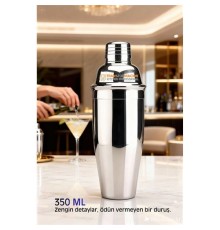350 ml Inox Shaker - Kokteyl Karıştırma Kabı  Süzgeçli Bar Shaker Paslanmaz Çelik