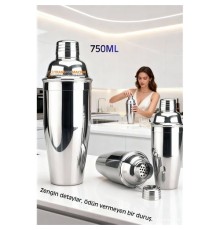 750 ml Inox Shaker - Kokteyl Karıştırma Kabı  Süzgeçli Bar Shaker Paslanmaz Çelik