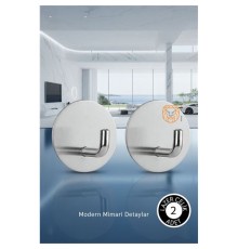 2'li Banyo ve Mutfak Askı Seti - SUS304 Lazer Kesim Çelik  Ultra Güçlü Yapışkanlı Askı