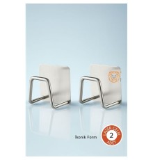 2'li Banyo ve Mutfak Askı Seti - SUS304 Çelik Ultra Güçlü Yapışkanlı Askı