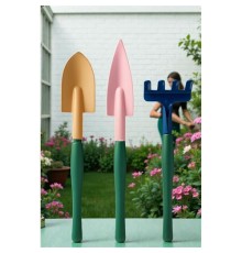 Premium 3’lü Hobi Bahçe Seti – Renkli Metal El Küreği ve Tırmık Takımı – Garden Pro Edition