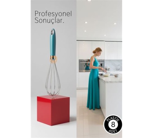Profesyonel Paslanmaz Çelik Çırpıcı, Ergonomik Mutfak Mikseri 28 cm Lara Soydan Koleksiyonu
