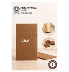 3^lü Premium Zemin Koruyucu Keçe 24x10cm Mobilya Ayak Koruyucu