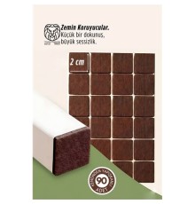90 Adet Kendinden Yapışkanlı 2x2 cm Premium Zemin Koruyucu Keçe Seti