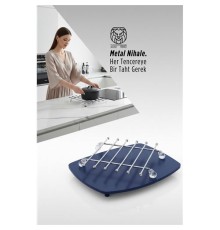 Juliette Serisi Krom Kare Metal Nihale - 19 cm Isıya Dayanıklı Lüks Tencere Altlığı