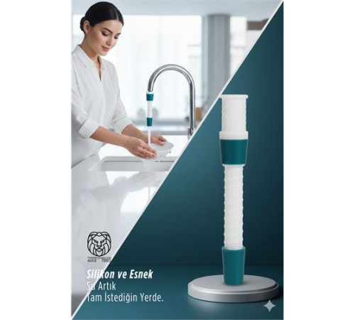 Silikon Esnek Musluk Uzatıcı – 14.5 cm Lavabo ve Mutfak Batarya Başlığı