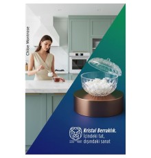 Chloe Montrose Serisi Kristal Berraklığında Şık Kapaklı Şekerlik 12x9 cm