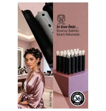 Saç Bigudisi - 36'lı Saç Bukle Şekillendirme Seti - Lastikli - Ömürlük Şekillendirme