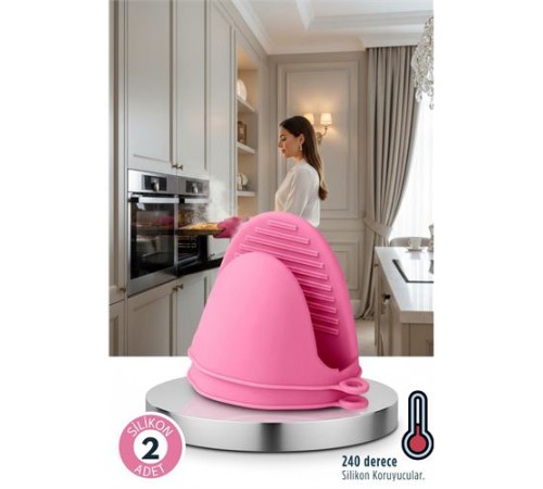 Valeria Serisi - Isıya Dayanıklı Lüks Silikon Parmak Ucu Tutacağı Fırın Eldiveni