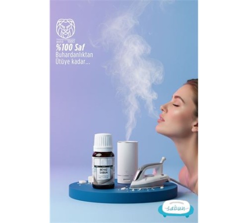 %100 Saf Beyaz Sabun Esansı - 10 ml Hiper-Konsantre Oda ve Ütü Kokusu