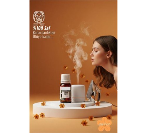 %100 Saf Amber Çiçeği Esansı - Ütü, Buhardanlık ve Koku Makineleri İçin 10 ml