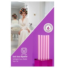 6’lı Profesyonel Sünger Sosis Saç Bigudisi – Isısız Doğal Dalgalar Solingen Professional 719759