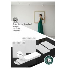 Güçlü Resim Çerçeve Asma Bandı 12'li Set - 6Kg Taşıma Kapasiteli Duvar Delmeyen Cırt Sistemi