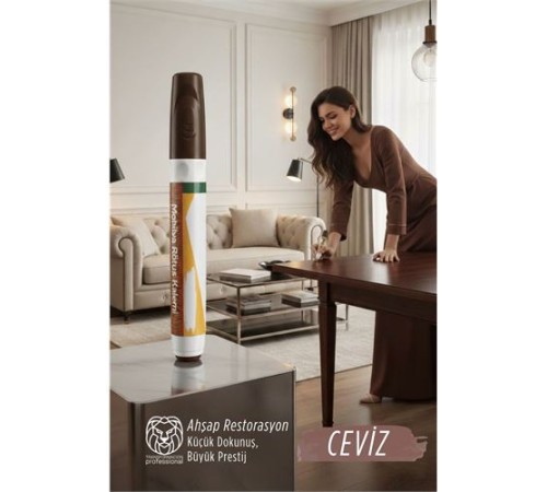 Ceviz Renk Mobilya Rötüş Kalemi – Ahşap Çizik Giderici & Restorasyon Kalemi (Ceviz/Walnut)