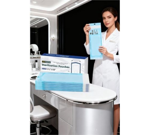 Sterilizasyon Poşeti 600 Adet - Otoklav Kendinden Yapışkanlı Medikal Poşet 9x26 cm