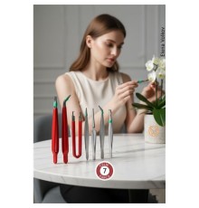 Premium 7 Parça Çelik Profesyonel Çiçek Bakım ve Teraryum Cımbız Seti - Lüks Bakım Kiti