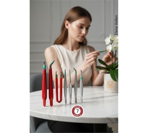 Premium 7 Parça Çelik Profesyonel Çiçek Bakım ve Teraryum Cımbız Seti - Lüks Bakım Kiti