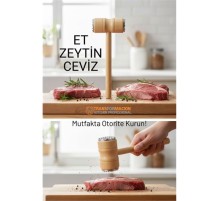 Ahşap Saplı Profesyonel Et Dövücü, Zeytin ve Ceviz Kırıcı Çekiç
