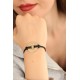 HOPE (Umutlu) Siyah Deri İpli Unisex Mood Bileklik