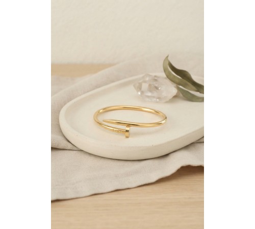 316L Çelik Gold Renk Çivi Model Bileklik