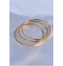 316L Çelik Gold Renk 3'lü Ajda Model Kadın 60 mm Bilezik