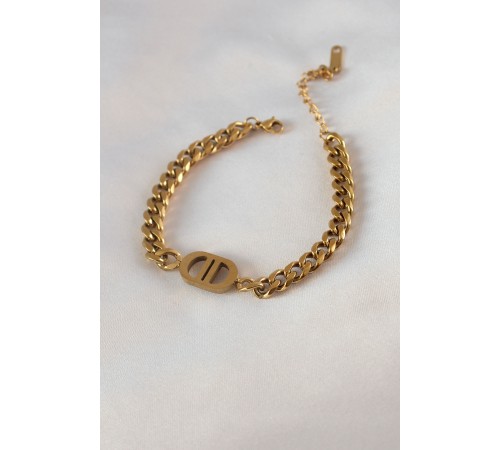 316L Çelik Gold Renk Zincir Model Kadın Bileklik