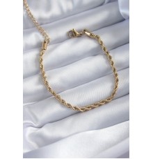 316L Çelik Gold Renk Burgu Zincir Model Kadın Bileklik