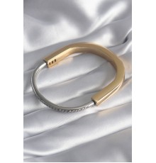 316L Çelik Gold Gümüş Renk Zirkon Taşlı VIP Seri Kadın Kelepçe