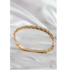 316L Çelik Gold Renk Burgu Zincir Model Kadın Kelepçe