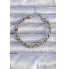 Pirinç Gümüş Renk Sarmal Model Bileklik