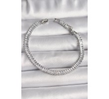 Pirinç Gümüş Renk Zirkon Taşlı Su Yolu Model Kadın Bileklik