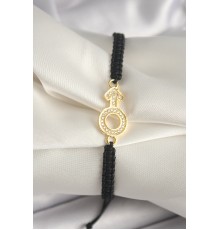 Pirinç Gold Renk Zirkon Taşlı Mars Figür Asansörlü Makrome Model Kadın Bileklik