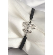 Pirinç Gümüş Renk Zirkon Taş İşlemeli Zambak Model Asansörlü Makrome Model Kadın Bileklik