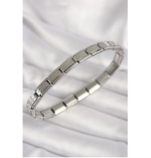 316L Çelik Gümüş Renk İnce Yazılı Nomination Kadın Bileklik