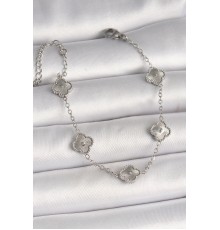 316L Çelik Gümüş Renk İşlemeli Baby Boy Yonca Model Kadın Bileklik