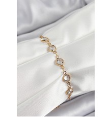 Pirinç Gold Renk Zirkon Taşlı Kadın Bileklik