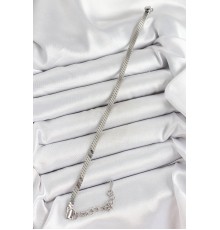 316L Çelik Gümüş Renk Yassı Zincir Model Kadın Bileklik