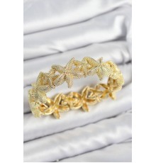 Pirinç Deniz Yıldızı Model Gold Renk Lastikli Kadın Bileklik