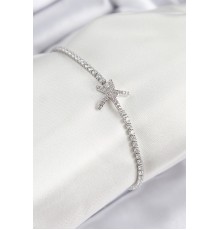 Pirinç Zirkon Taşlı Deniz Yıldızı Model Gümüş Renk Kadın Bileklik