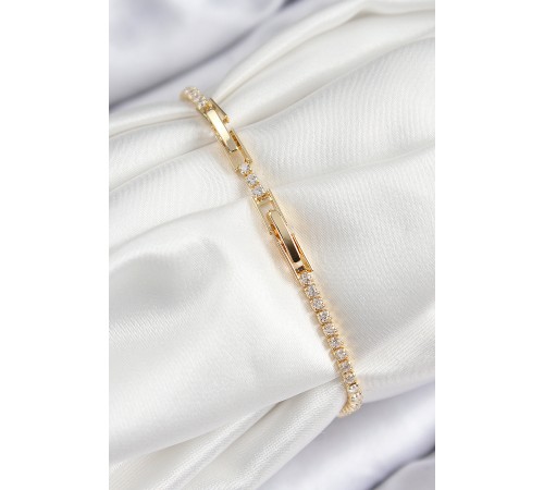 Pirinç Zirkon Taşlı Deniz Yıldızı Model Gold Renk Kadın Bileklik