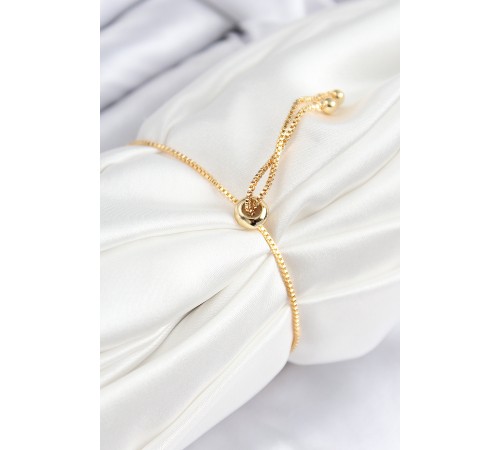 Pirinç Zirkon Taşlı Sıralı Model Gold Renk Asansörlü Kadın Bileklik