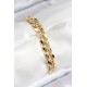VIP Pirinç Zirkon Taşlı Klasik Zincir Model Gold Renk Kadın Bileklik