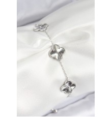 VIP Pirinç Yonca Model Gümüş Renk Kadın Bileklik