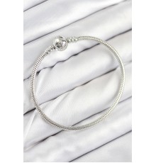 Pirinç Charm Topcuk Model Gümüş Renk Kadın Bileklik