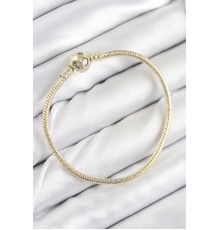 Pirinç Charm Topcuk Model Gold Renk Kadın Bileklik