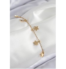 316L Çelik Sıralı Yıldız Model Gold Renk Kadın Bileklik