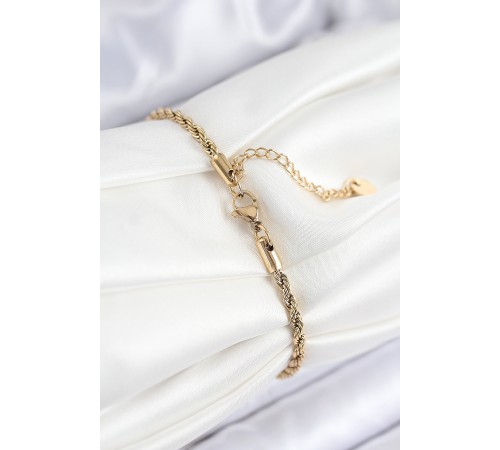 316L Çelik Nazar Boncuğu Detaylı Yaşam Çiçeği Model Gold Renk Kadın Bileklik